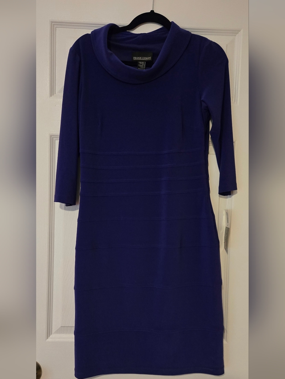 Frank Lyman Design Midi Cowl Neck Dress
